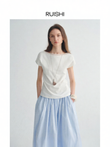 epoque de rueen | 100 Cotton Splice Waist T-Shirt