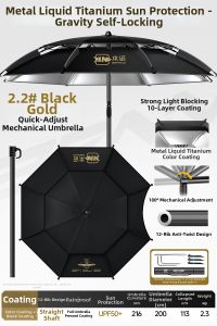 BENNUO | All-Weather Wind Resistant Fishing Umbrella Large Sun Protection