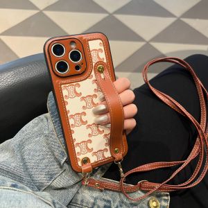 CHUQIAN | Retro Style Luxury Crossbody Hand Grip Phone Case Full Protection