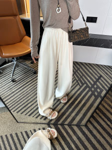 High Waist Wide Leg Casual Pants Womens Soft Drapey Loose Fit Straight Leg Sweatpants Autumn New Style Comfortable Trousers