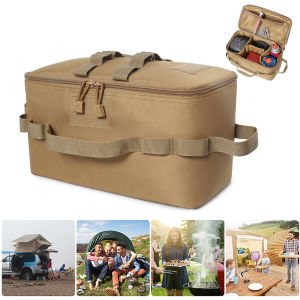 [Arrived within 3 days] Outdoor Camping Gas Tank Storage Bag Large Capacity Ground Nail Cookware Holders