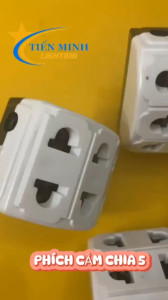 Phích cắm 5 chia nhựa cao cấp chịu va đập của phích cắm tròn lớn lá tiếp xúc điện bằng đồng