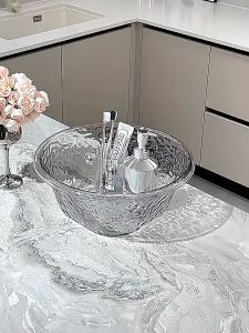 Chậu Nhựa Trong Suốt Đa Năng Vân Kim Cương Chất Liệu Acrylic Cao Cấp