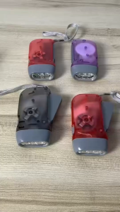 Manual Hand Crank LED Flashlight for Emergency Use
