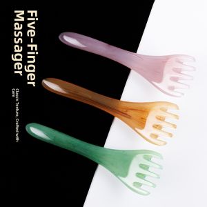 Five-Clawed Massage Comb Foot Meridian Unblocking Resin Comb Head Scratching Therapy Gua Sha Brush Honey Wax Beauty Tendon Dialect Stick