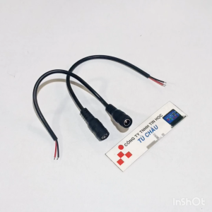Cáp nối nguồn DC đầu cắm 5.5mm x 2.1mm (Cái) dài 15Cm / Giá bán 2 Cặp (4 Sợi)