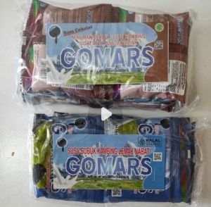 GOMARS SACHET PUTIH Dan COKLATS isi 8 sachet. gomars saset putih dan coklat.  susu kambing etawa ORIGINAL 8 x 25 GRAM