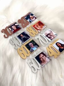 Ref Magnet Photo Frame 4 Souvenirs Acrylic Mirror