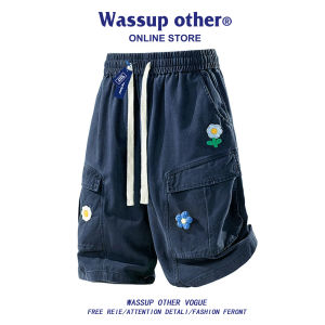 Retro Embroidered Short Pants Summer Casual Five Divisions