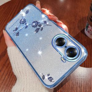 Huawei Honor 60 pro Soft Silicone Protective Case Womens Full Cover Transparent Anti-Fall Luxury Fashion Digital Accessories