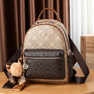 Kangaroo Brand Genuine Leather Double Shoulder Backpack Womens 2025 Korean Version New Fashion Travel Large Capacity Trendy Small Backpack