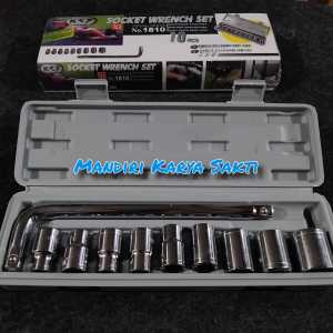 KTP | Kunci Shock Set 10 Pcs | Socket Wrench Set 8mm - 24mm