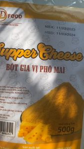 bột gia vị phô mai supper cheese màu vàng (500g )