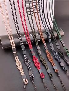 Carristo 2 in 1 Universal Adjustable Phone Lanyard Nylon Strap Soft Rope Mobile Finger Neck Hanging Cord Wrist Braided