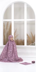 MUKENA DEWASA TRAVEL MINI 2IN1 PARASUT KOREA MOTIF DIANA ( FREE SAJADAH MUKA )