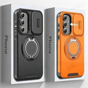 szhaiyu | Case For Samsung Galaxy A27 A57 A37 M56 A17 A07 A56 A36 A26 A06 A55 A35 A25 A15 A16 Camera Lens Protector Magnetic Stand Cover