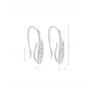 Handmade Pure Silver Earring Hooks Empty Bracket Embedded Free Hanging Pendants Material Silver Jewelry Womens Fashion Accessories