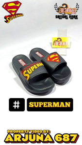 ARJUNA 687 - SUPERMAN Sandal Anak Laki-laki Bahan Karet Empuk Ringan & Fleksibel
