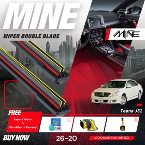 Wiper Frameless Double Blade NISSAN TEANA J32 1 Pasang FREE BONUS
