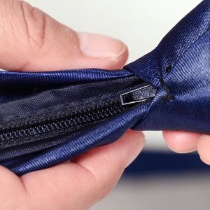 8cm Simple Zipper Tie Fashionable Lazy Tie Students Solid Zipper Neckties Work Formal Wear Zipper Tali Leher Lelaki