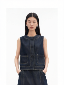 Retro Original Denim Women Vest