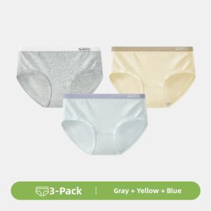 Baisina | Antibacterial Breathable Traceless Pure Cotton Girls Mid-rise Briefs