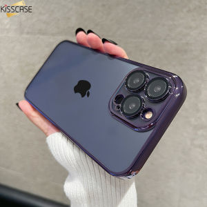 [Kèm Miếng Dán Ống Kính] KISSCASE Cho iPhone 14 Pro Max Miếng Dán Kính Cường Lực Ống Kính Mắt Thiên Thần Ốp Toàn Bộ Ốp Mạ Điện TPU Mờ Ốp Điện Thoại Ốp Bảo Vệ Chống Trượt Mềm Cho Iphone 13 12 11 Pro Max