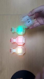 ColorRechargeable Night Light Liquid Medicine Bottle Pixel Wind Peripheral Design Game Toy Bedroom Decoration Lamp Kids Gifts