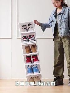 RAK SEPATU LIPAT SUSUN ANTI DEBU LEMARI MULTIFUNGSI RAK SUSUN KOTAK SEPATU PORTABLE 6 SUSUN SHOES BOX PLASTIK PRAKTIS - PICO SHOE