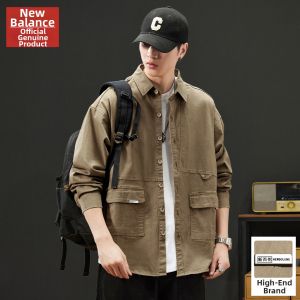 NEW BOLUNE | American Vintage Pure Cotton Work Jacket Mens Casual Loose Fit Shirt