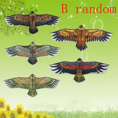 Hot 1.1m Eagle Kite With 30 Meter Kite Line Children Flying Bird Kites Outdoor Toys