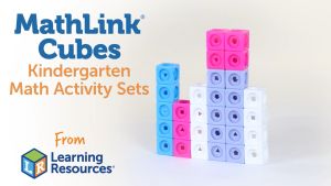 GM Kids ของแท้ USA พร้อมส่ง 3-9ขวบ ตัวต่อลูกบาศก์ สอนบวก-ลบเลข แผ่นการ์ดกิจรรม ไดโนเสาร์ MathLink Cube Early Math Activity Set Dinosaur (Learning Resource SM0071)