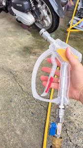 Vòi Phun Áp Lực Cao SG28 Vỏ Trong Suốt –Trục Đồng Mạ Niken Ống Inox 304 Chống Gỉ Thiết Kế Xoay Chống Xoắn Dây 275 Bar