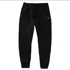 Mens Slim Fit Knitted Casual Pants Autumn Winter Leisure Trousers with Drawstring And Embroidered Letters Sporty Style