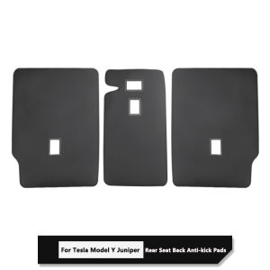 For Tesla Model Y Juniper 2025-2026 Rear Seat Back Cover Leather Backrest Protector All Weather Split Cargo Liner Anti-dirty Pad