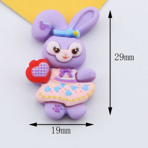 หมุดรูปกระต่ายสีม่วง DIY แฮนด์เมด หมุดรูปหัวใจ แม่เหล็ก แผ่นรองโทรศัพท์มือถือ อุปกรณ์ตกแต่ง เครื่องประดับ เครื่องประดับแฟชั่น