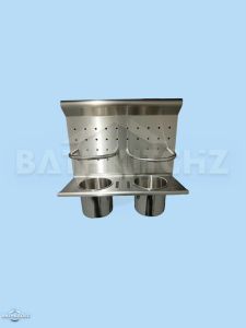 BATHKITCHZ Wall Shelf Storage Rack Holder Removable Cylinder Cup Suitable Adjustable Kitchen Rak