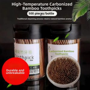 TAOKOU | Food-Grade High-End Charcoal Double-headed Toothpicks 1000 Pieces
