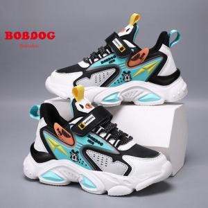 รองเท้ากีฬาเด็กชาย Bobdog ฤดูใบไม้ผลิและฤดูใบไม้ร่วง 2025 รองเท้าเด็กผ้าตาข่ายกันลื่น พื้นยาง รองเท้าเด็ก รองเท้าเด็กชาย รองเท้ากีฬา