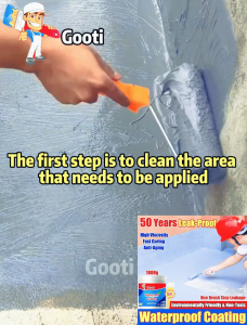 BUY 2 TAKE 2 GOOTI Upgrade Concrete Waterproofing Sealant Glue 1KG Polyurethane Durable Rubber Coating Repair Crack Floor Exterior Wall Metal Roof for Ground Tile Cement Toilet Non-Toxic Paint