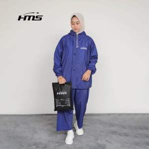 Jas Hujan Pria Wanita Dewasa Warna Merah Maroon by HMS