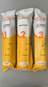 Bộ 3 Lõi Lọc Thô 123 KAROFI LIVOTEC Chính Hãng Mẫu Mới Có Vỏ Ngoài - Thay Thế Được Cho Các Máy Lọc RO Sử Dụng 3 Cốc Lọc 123 10 Inch