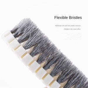 Aqrau 【โค้งได้🛒】2pcs ครัวเรือนแปรงทำความสะอาดช่องว่า งแปรงขัดพื้นแปรงทำความสะอาดที่ขัดห้องน้ำ ทำความสะอาดแปรงขัดชักโครก