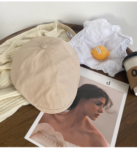 Casual Cotton Beret Hat for Men Women Youth Spring Summer Autumn Winter Dome Shape Lightweight Serious Fun Fashion Accessory