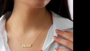 016 Kalung Nama Font Amanda Custom Bisa Bikin Nama Sendiri Lapis Emas 24 K Variant Warna Anti Karat