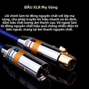 Cáp Âm Thanh Hifi XLR 6N OCC 3 Chân Hiệu Suất Cao 2XLR Cái Sang Đực Dùng Cho Đầu Đĩa CD Amply Bàn Trộn Âm Thanh