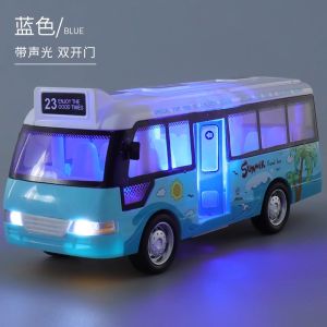 Large Size Opening Door Bus Toy Realistic Public Transport Vehicle for Boys Preschool Educational Toy Chinese Brand LanbeiBei
