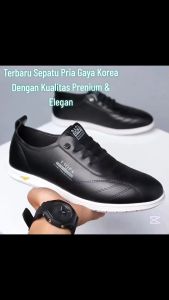 Fashionkinian SP50 TERBARU Sepatu Kulit Casual Pria Import Tren Kekinian Sepatu Laki Keren Gaya Korea Model Terbaru 2025 Sepatu Sol Lembut Nyaman Untuk Sehari - hari Sepatu Pria Kerja Kantor Sepatu Cowok Jalan Sepatu Pria Simple Elegan Sepatu Kuliah