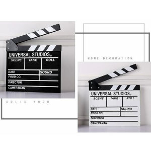 Film Slate สเลทคัทฉาก ไม้คัทซีน ไม้คัดฉาก สำหรับกองถ่าย ของแต่งบ้าน 30 x 27 cm