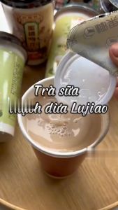 Trà Sữa Thạch Dừa Lujiao Vị Matcha - Đường Nâu - Đào Ô Long Siêu Ngon - Hộp 75G - Foody.Taiwan